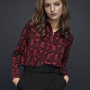 Icone by Simons Queen Elizabeth I Blouse in Ruby HTF